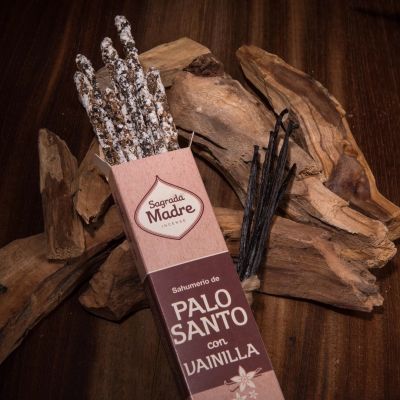 INCIENSO PALO SANTO CON SÁNDALO, SAGRADA MADRE - Cuarzo Blanco