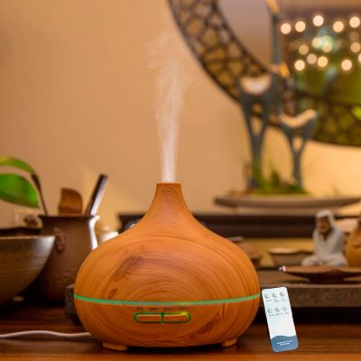 Humidificador Esencias Tulipan Madera Pino