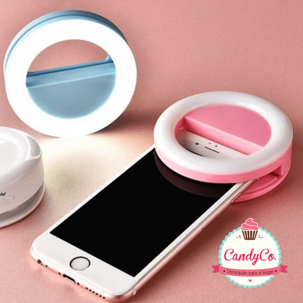 Aro de Luz Led Selfie Para Celular Rosa