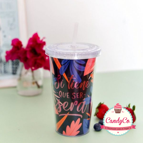 Vaso Infantil Estampado con Sorbete en CandyCo Tienda Online