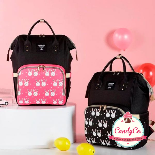 Mochila Maternal con Diseño de Conejos en CandyCo Tienda Online