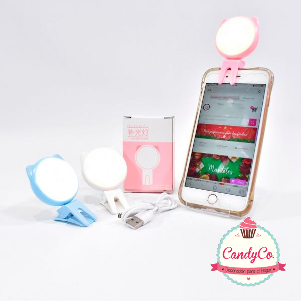 Luz Led para Celular con Orejas de Gato