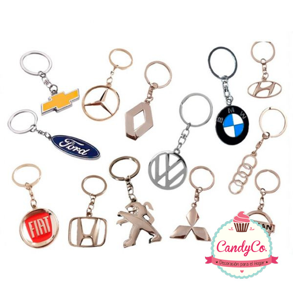 Llavero de Metal con Diseño de Marca de Auto en CandyCo Tienda Online