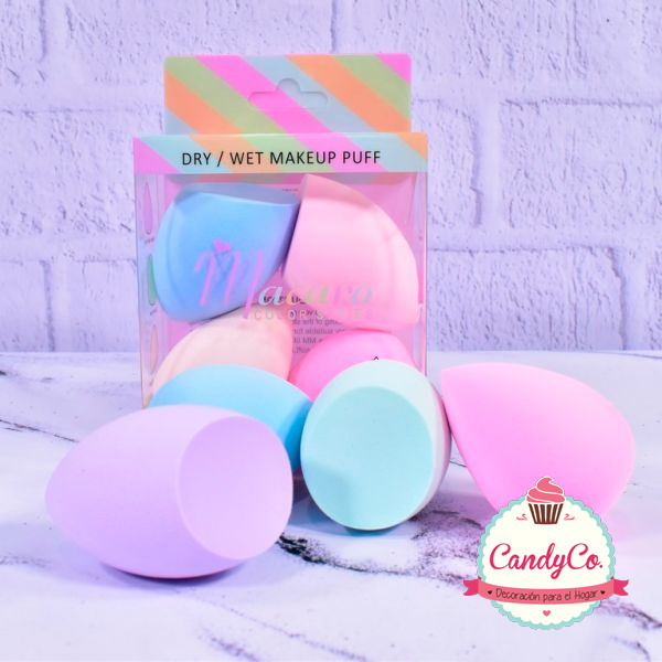 Set de Esponjas para Maquillaje Gota X4 en CandyCo Tienda Online