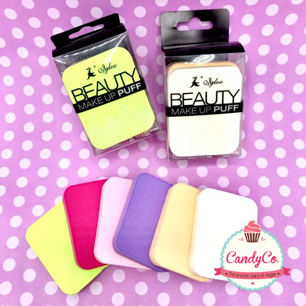 Set de Esponjas para Maquillaje X6 Beauty Make Up Puff en Caja en CandyCo  Tienda Online