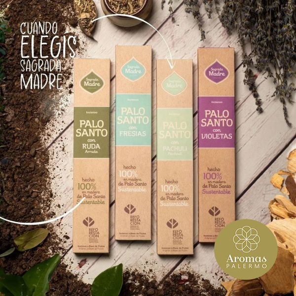 Sahumerios con Palo Santo Sagrada Madre en Aromas Palermo Tienda Online